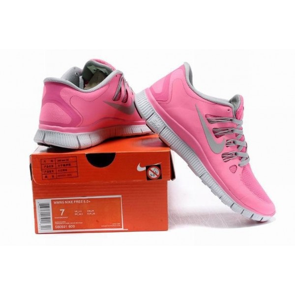 Nike Free Run 5.0 Damen Laufschuhe 580591-600 Peach Wolf Grau