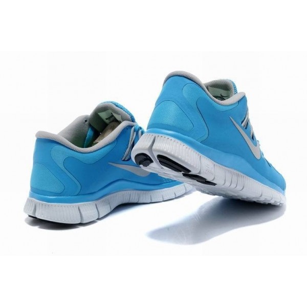 Nike Free Run 5.0 Damen Laufschuhe 580591-400 Hyper Blau/Metallic Silber/Reines Platin/Strata Grau