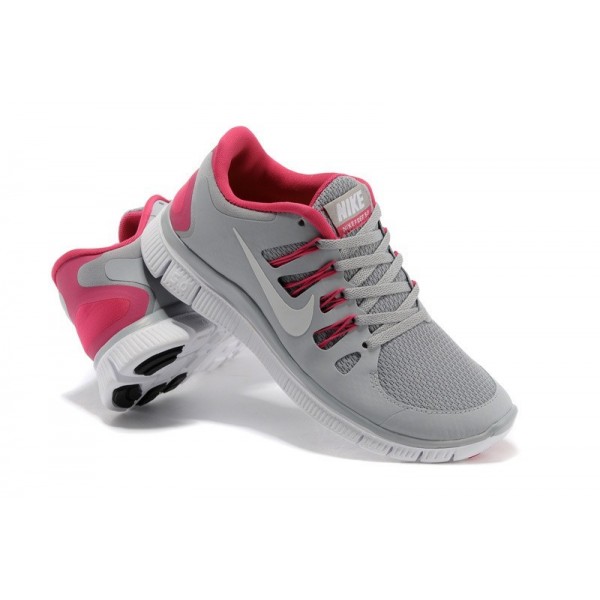 Nike Free Run 5.0 Damen Laufschuhe 580591-061 Wolf Grau/Pink Kraft/Weiß