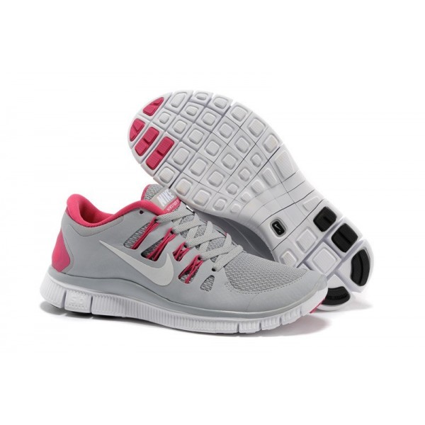 Nike Free Run 5.0 Damen Laufschuhe 580591-061 Wolf Grau/Pink Kraft/Weiß