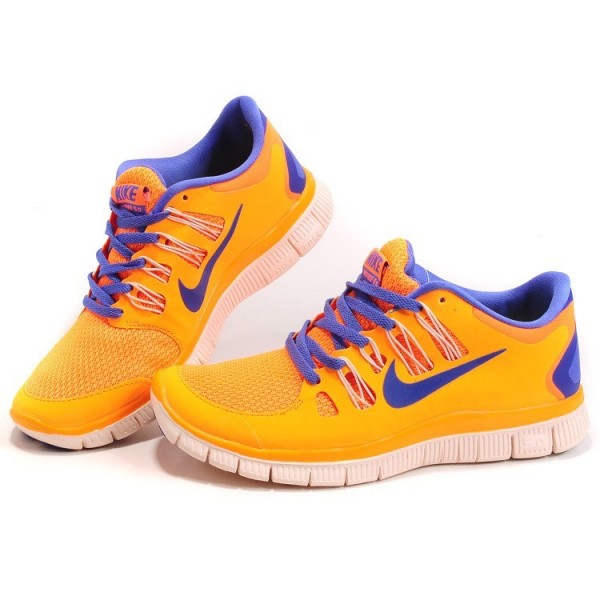 Nike Free Run 5.0 Damen Laufschuhe 580591-858 Helle Citrus/Violet Kraft/Barely Orange