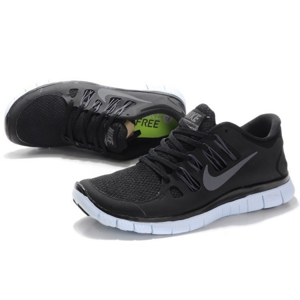 Nike Free Run 5.0 Herren Laufschuhe 579959-002 Schwarz/Metallic Dunkelgrau/Weiß