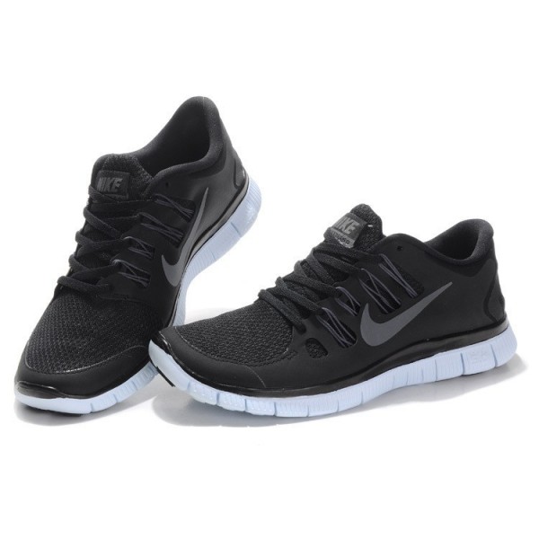 Nike Free Run 5.0 Herren Laufschuhe 579959-002 Schwarz/Metallic Dunkelgrau/Weiß