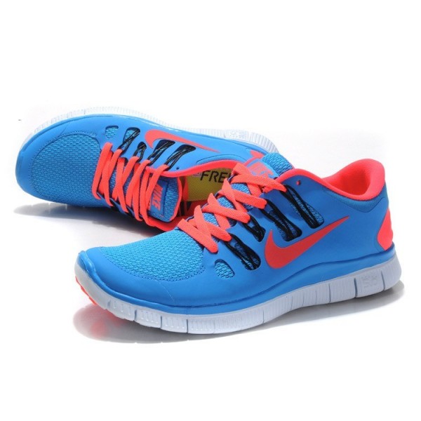 Nike Free Run 5.0 Herren Laufschuhe 579959-464 Blau Held/Atomic Rot/Schwarz