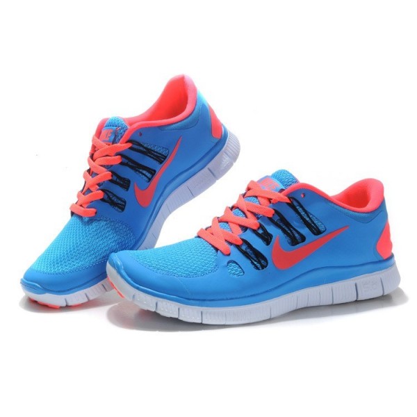 Nike Free Run 5.0 Herren Laufschuhe 579959-464 Blau Held/Atomic Rot/Schwarz
