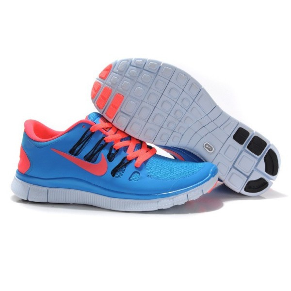 Nike Free Run 5.0 Herren Laufschuhe 579959-464 Blau Held/Atomic Rot/Schwarz
