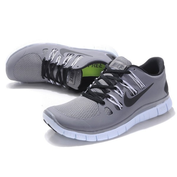 Nike Free Run 5.0 Herren Laufschuhe 579959-188 Wolf Grau Schwarz Weiß