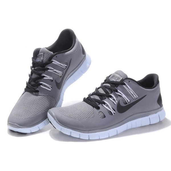 Nike Free Run 5.0 Herren Laufschuhe 579959-188 Wolf Grau Schwarz Weiß