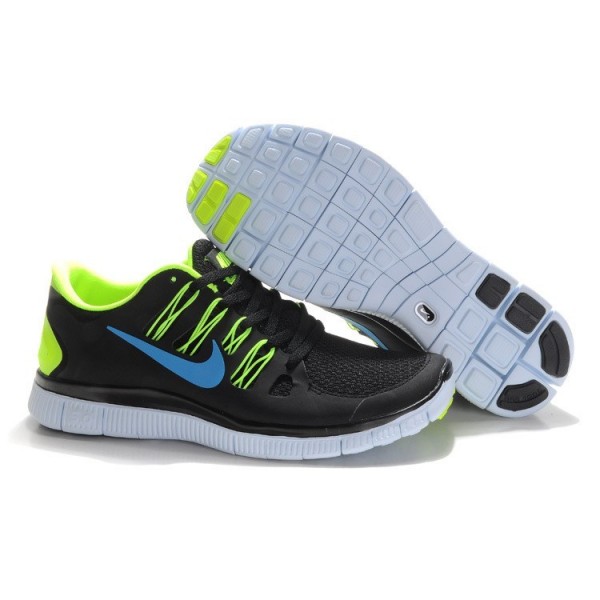 Nike Free Run 5.0 Herren Laufschuhe 579959-005 Schwarz Elektrische Grüne Soar Blau