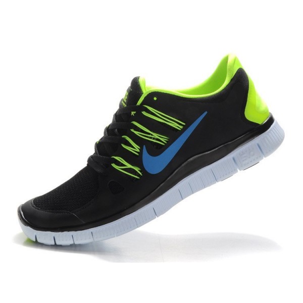 Nike Free Run 5.0 Herren Laufschuhe 579959-005 Schwarz Elektrische Grüne Soar Blau