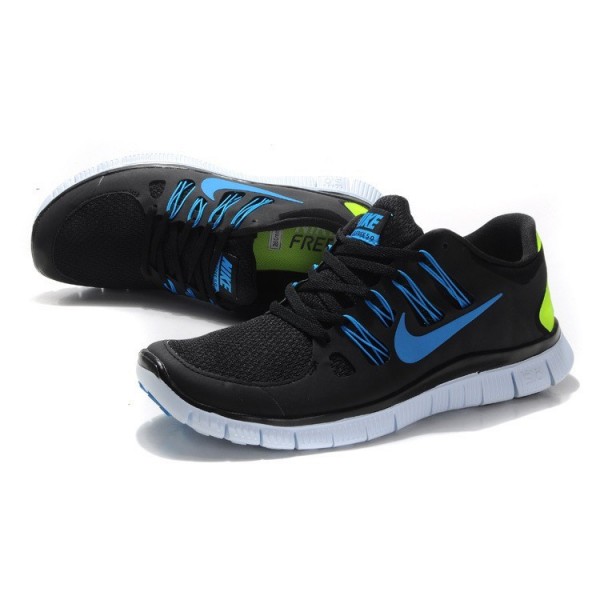 Nike Free Run 5.0 Herren Laufschuhe 579959-003 Schwarz Gamma Blaue Elektrische Grün