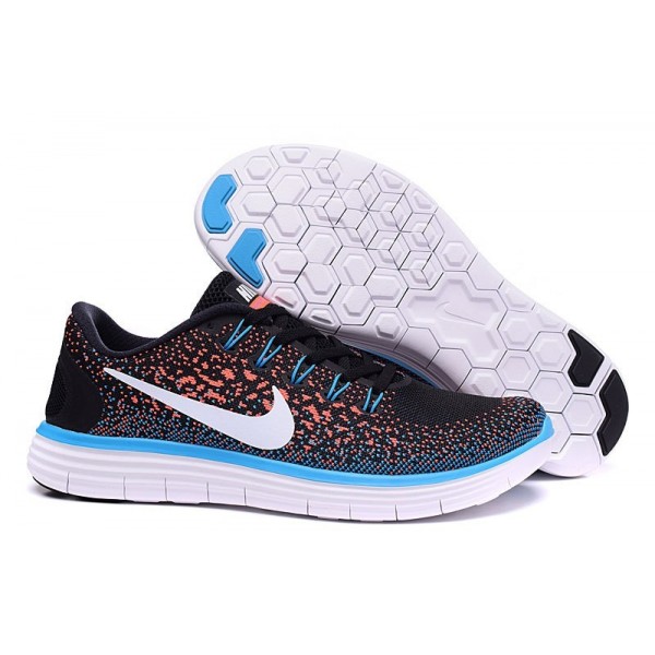 Nike Free RN Entfernung Herren Laufschuhe Schwarz/Hyper Orange/Blaue Lagune/Weiß 827115-018