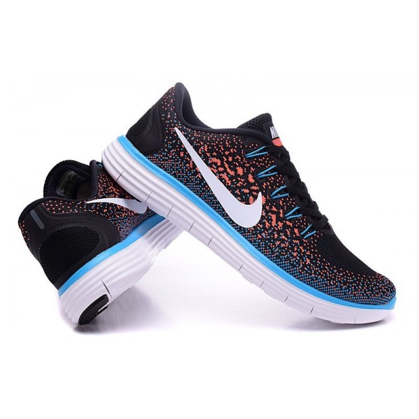 Nike Free RN Entfernung Herren Laufschuhe Schwarz/Hyper Orange/Blaue Lagune/Weiß 827115-018