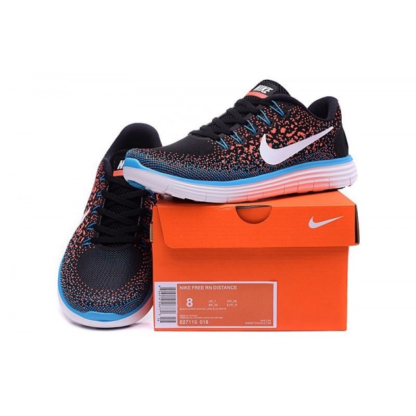 Nike Free RN Entfernung Herren Laufschuhe Schwarz/Hyper Orange/Blaue Lagune/Weiß 827115-018