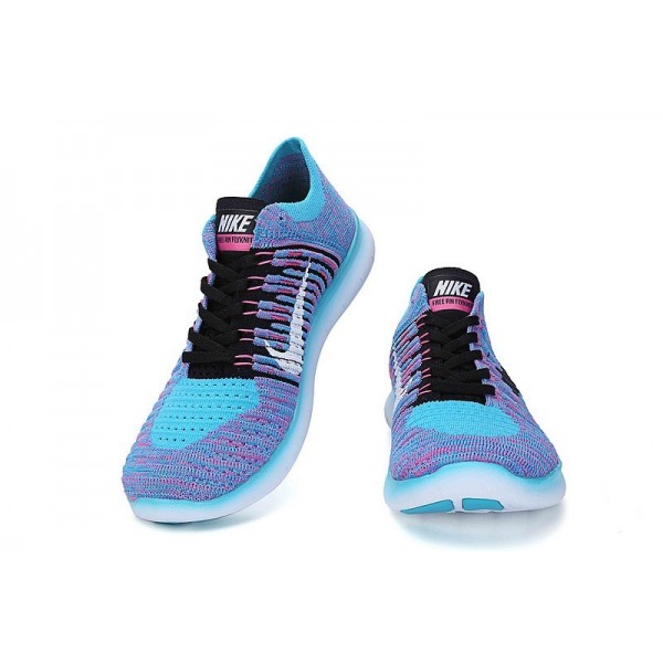 Nike Free RN Flyknit Damen Laufschuhe Gamma Blau Schwarz Rosa Explosion 831070-401 Nike Free RN Flyknit Damen Laufschuhe Gamma Blau Schwarz Rosa Explosion 831070-401