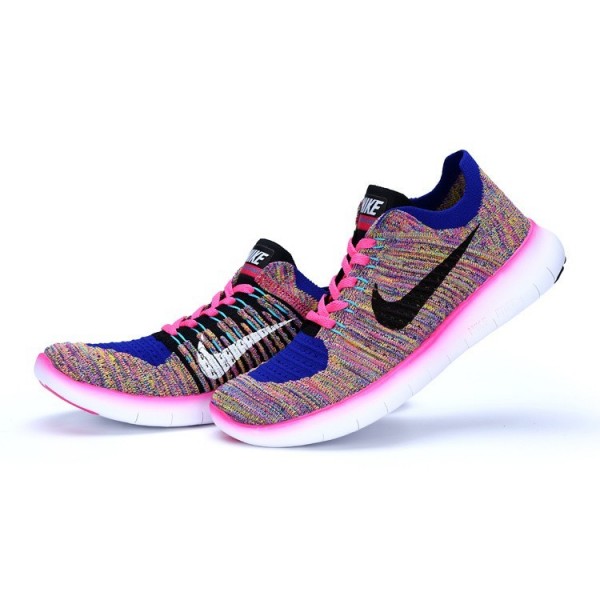 Nike Free RN Flyknit Damen Laufschuhe Blau Lila 831070-400