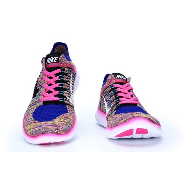 Nike Free RN Flyknit Damen Laufschuhe Blau Lila 831070-400