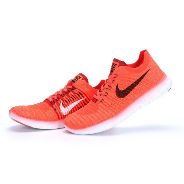 Nike Free RN Flyknit Damen Laufschuhe Hyper Orange 831070-801