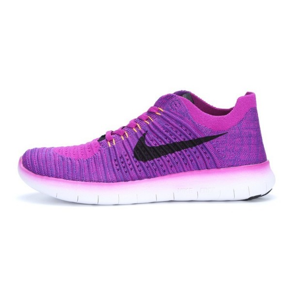 Nike Free RN Flyknit Damen Laufschuhe Hyper Violet/Total Purpurnen/Laser Orange/Schwarz 831070-501