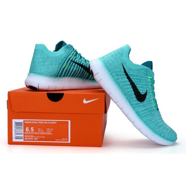 Nike Free RN Flyknit Damen Laufschuhe Jade Schwarz 831070-307 Nike Free RN Flyknit Damen Laufschuhe Jade Schwarz 831070-307