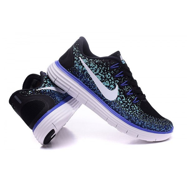 Nike Free RN Entfernung Damen Laufschuhe Schwarz/Grün-Glühen/Persisch Violett/Weiß 827116-013