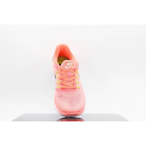2016 Nike Free RN Damen Cushioning Laufschuhe Wassermelone -Rosa/Gelb/Schwarz 831509-661
