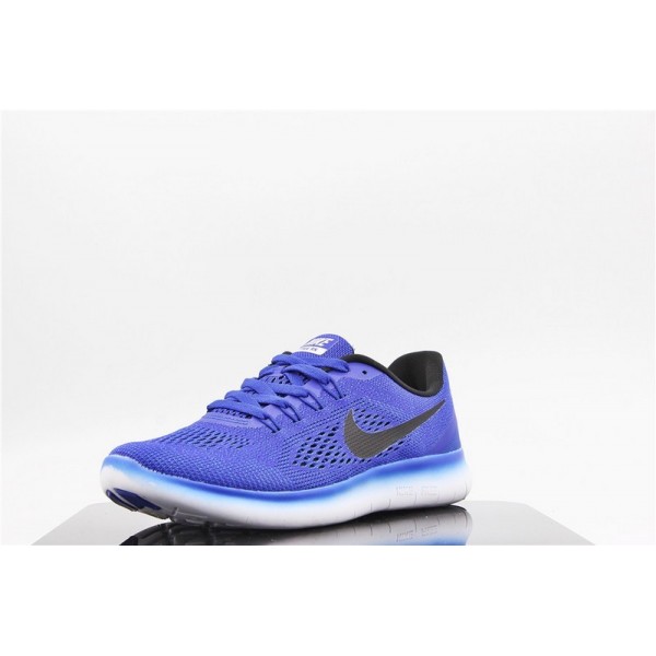2016 Nike Free RN Herren Cushioning Laufschuhe Tiefe Königsblau/Schwarz/Weiß 831509-004