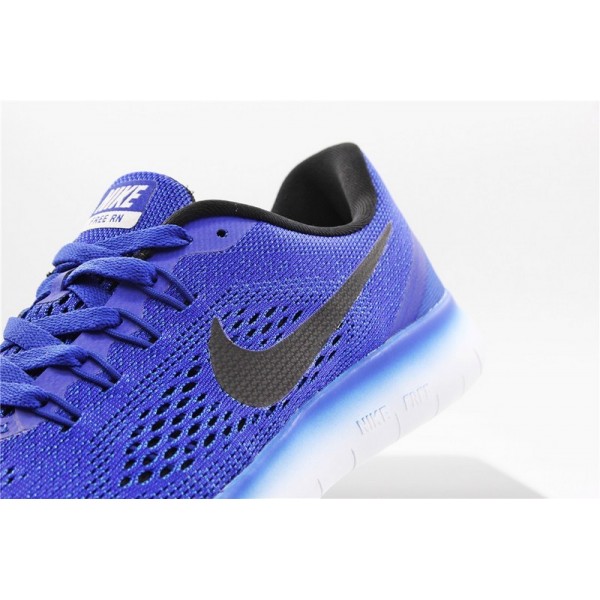 2016 Nike Free RN Herren Cushioning Laufschuhe Tiefe Königsblau/Schwarz/Weiß 831509-004