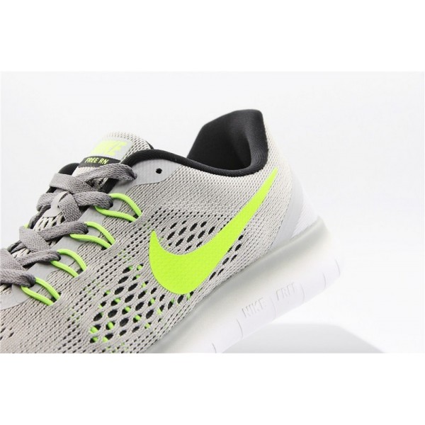 2016 Nike Free RN Unisex Cushioning Laufschuhe Grau/Gelb/Weiß/Schwarz 831509-003