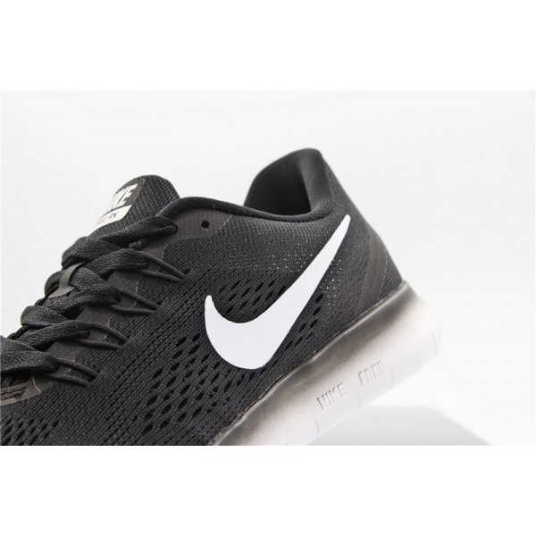 2016 Nike Free RN Unisex Cushioning Laufschuhe Schwarz/Weiß/Anthrazit 831509-001