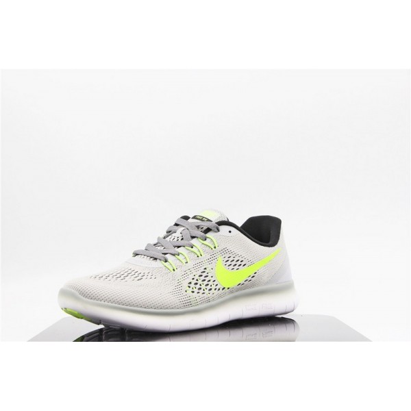 2016 Nike Free RN Unisex Cushioning Laufschuhe Grau/Gelb/Weiß/Schwarz 831509-003