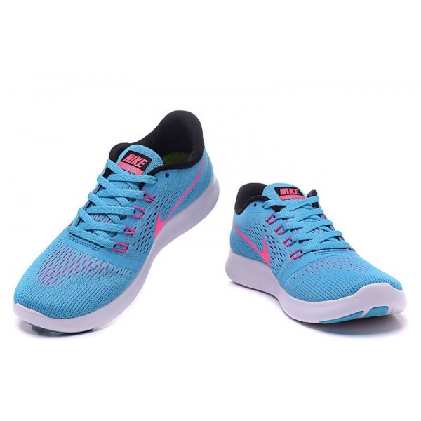Nike Free RN Damen Laufschuhe Gamma Blau/Rosa Explosion/Photo Blau/Schwarz 831509-401