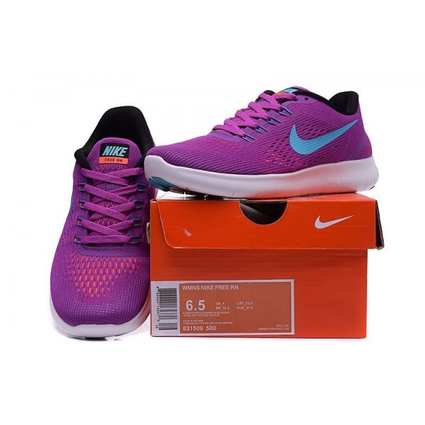 Nike Free RN Damen Laufschuhe Hyper Violett/Schwarz/Total Purpurnen/Gamma Blau 831509-500