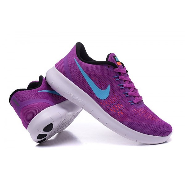 Nike Free RN Damen Laufschuhe Hyper Violett/Schwarz/Total Purpurnen/Gamma Blau 831509-500