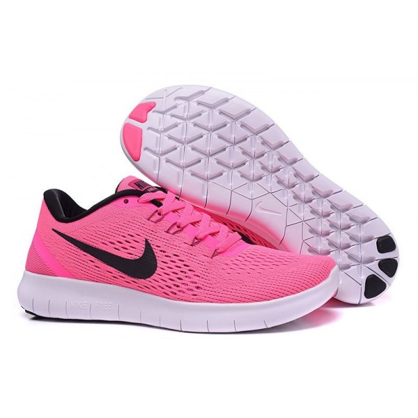 Nike Free RN Damen Laufschuhe Rosa Explosion/Feuer Rosa/Weiß/Schwarz 831509-600