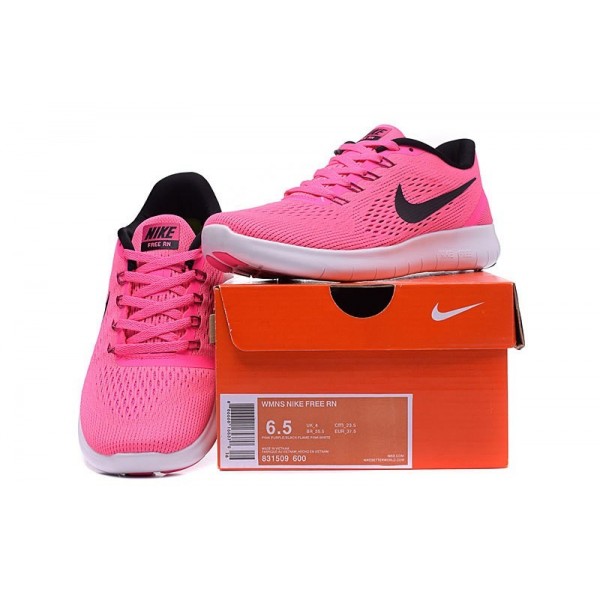 Nike Free RN Damen Laufschuhe Rosa Explosion/Feuer Rosa/Weiß/Schwarz 831509-600
