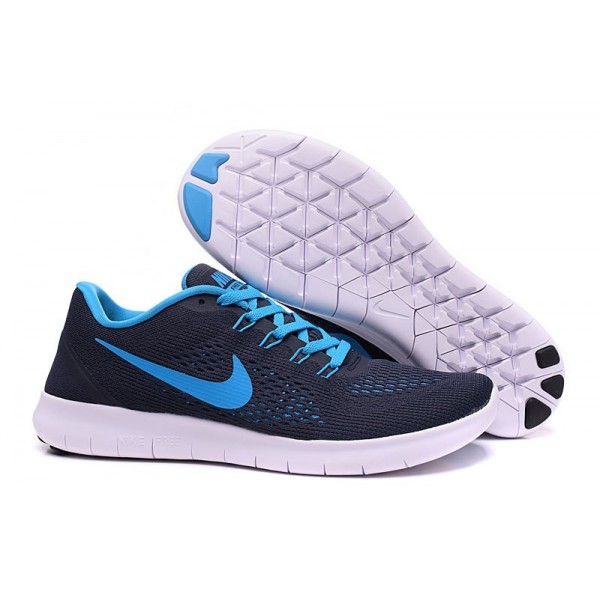 Nike Free RN Herren Laufschuhe Schwarz/Blau/Weiß 831508-403