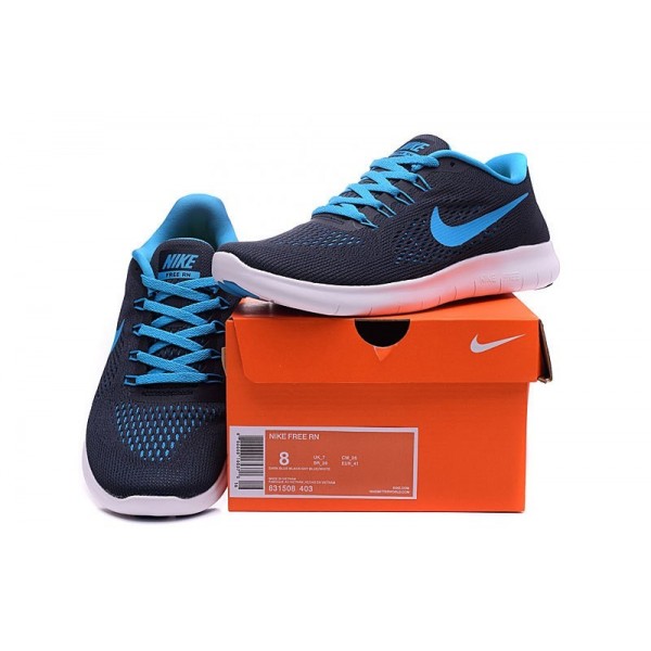 Nike Free RN Herren Laufschuhe Schwarz/Blau/Weiß 831508-403