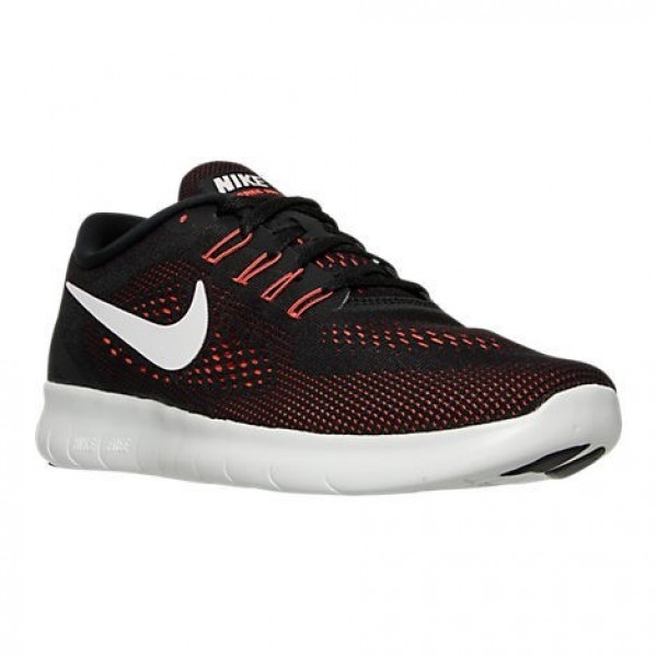 Nike Free RN Herren Laufschuhe Schwarz/Weiß/Total Purpurnen 831508-008
