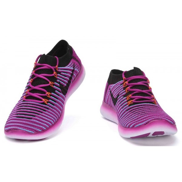 Nike Free RN Motion Flyknit Damen Laufschuhe Hyper Violett/Schwarz/Gamma Blau 834585-500