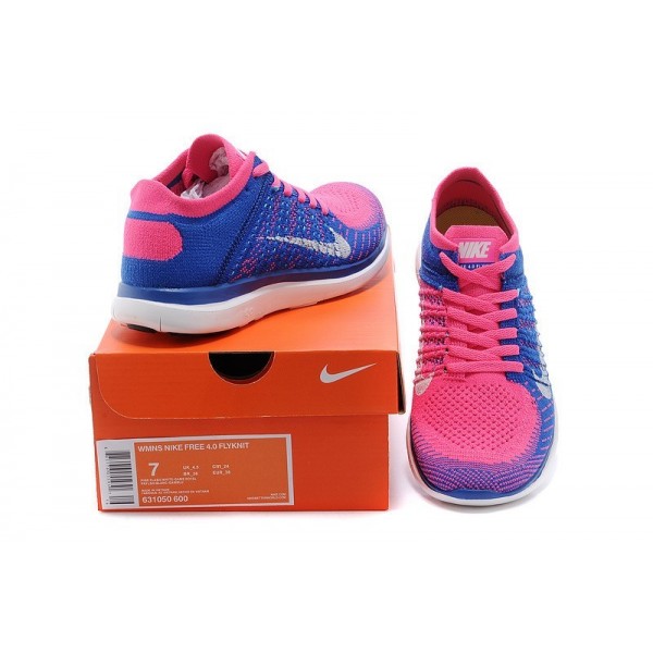 Nike Free 4.0 Flyknit 2014 Damen Laufschuhe Rosa Flash/Spiel Royal/Weiß 631050-600 Nike Free 4.0 Flyknit 2014 Damen Laufschuhe Rosa Flash/Spiel Royal/Weiß 631050-600