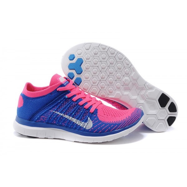Nike Free 4.0 Flyknit 2014 Damen Laufschuhe Rosa Flash/Spiel Royal/Weiß 631050-600 Nike Free 4.0 Flyknit 2014 Damen Laufschuhe Rosa Flash/Spiel Royal/Weiß 631050-600