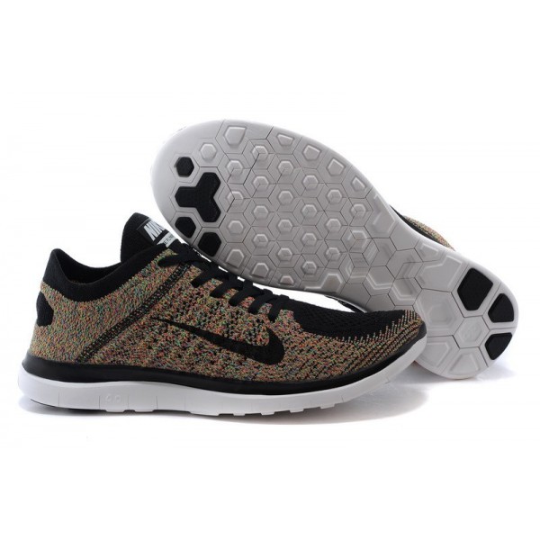 Nike Free 4.0 Flyknit 2014 Herren Laufschuhe Mult Schwarz/Foto Blau/Light Purpurnen/Volt 631053-004