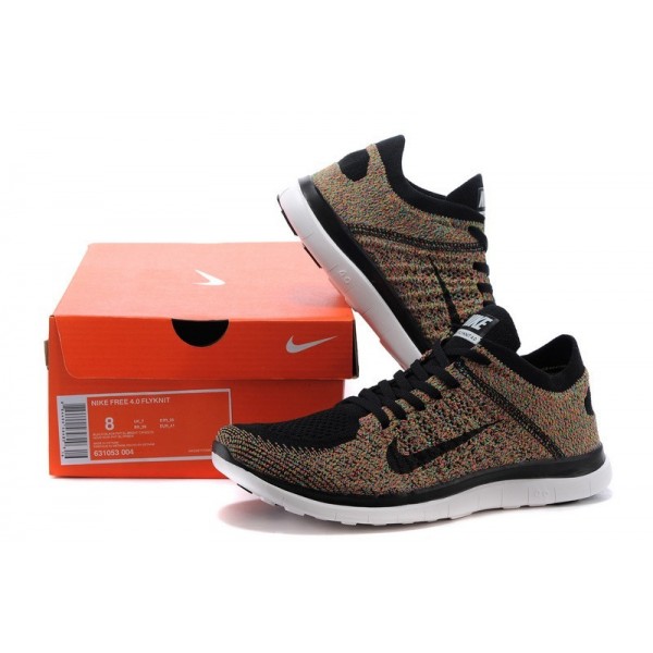 Nike Free 4.0 Flyknit 2014 Herren Laufschuhe Mult Schwarz/Foto Blau/Light Purpurnen/Volt 631053-004