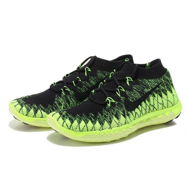 Nike Free 3.0 Flyknit Herren Laufschuhe Fluorescent Grün/Schwarz