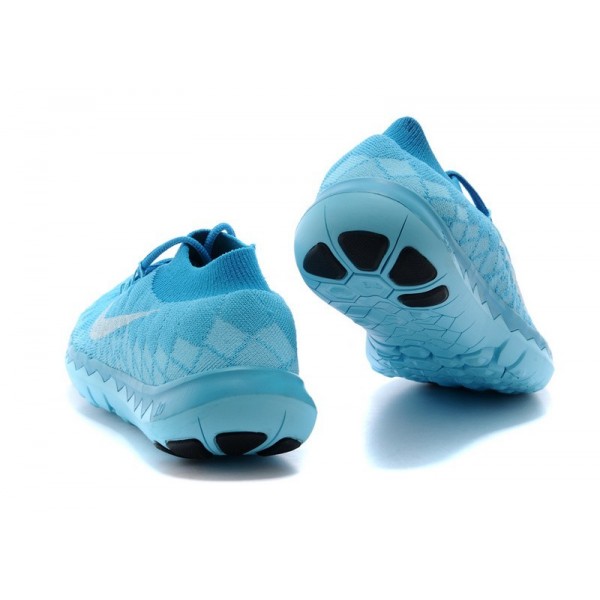 Nike Free 3.0 Flyknit Damen Laufschuhe Neon Türkis/Weiß/Blau Polarisierte 636231-400