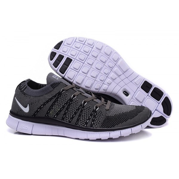 Nike Free 5.0 Flyknit HTM SP Herren Wolf Grau/Schwarz 616171-010