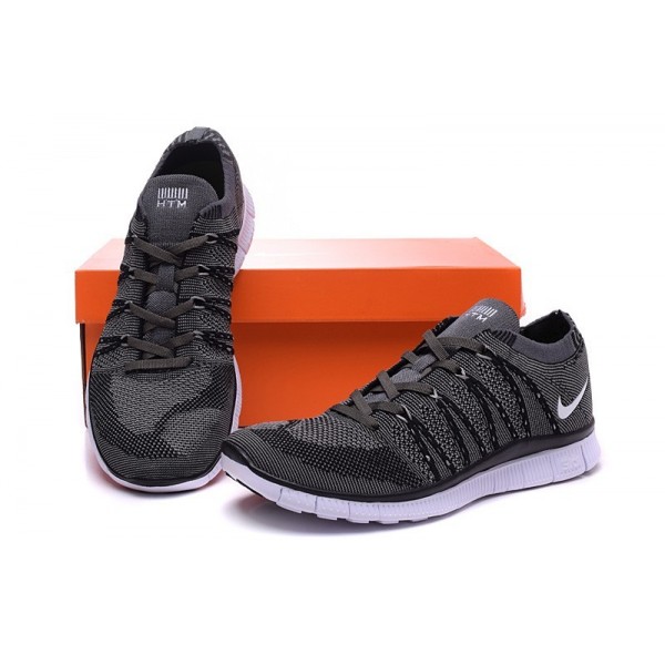 Nike Free 5.0 Flyknit HTM SP Herren Wolf Grau/Schwarz 616171-010