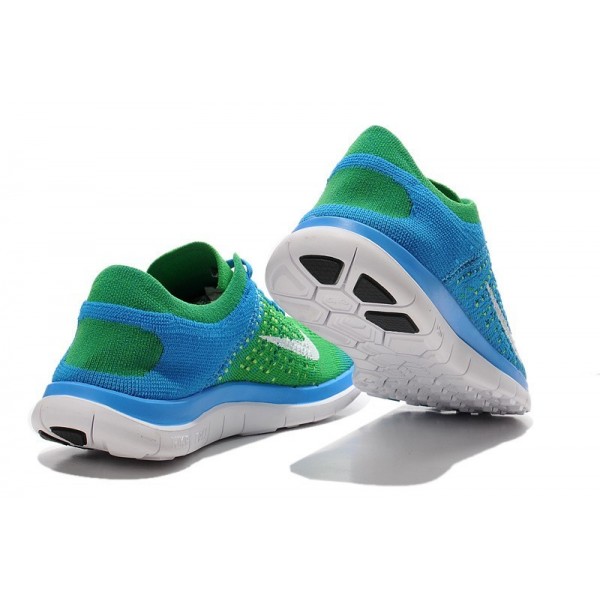 Nike Free 4.0 Flyknit Herren Laufschuhe Himmelblau Grün