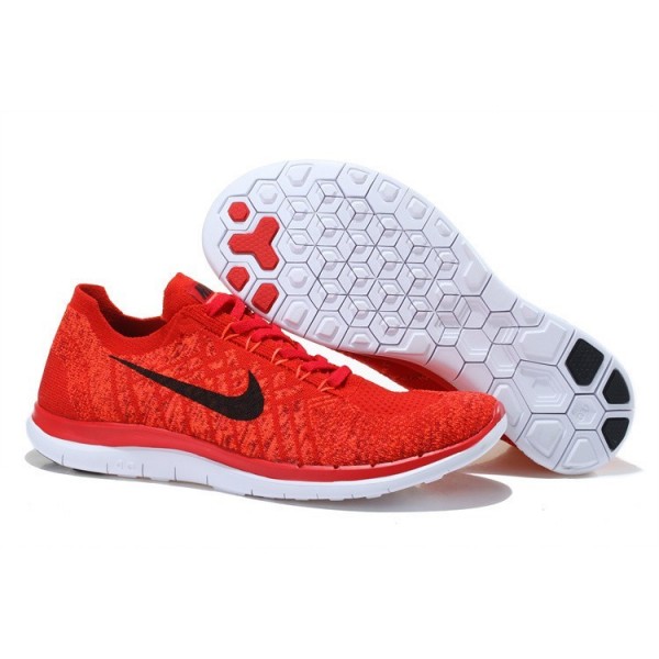 Nike Free 4.0 Flyknit 2015 Herren Laufschuhe Universität Rot/Hyper Purpurnen/Beerenrot/Schwarz 717075-506